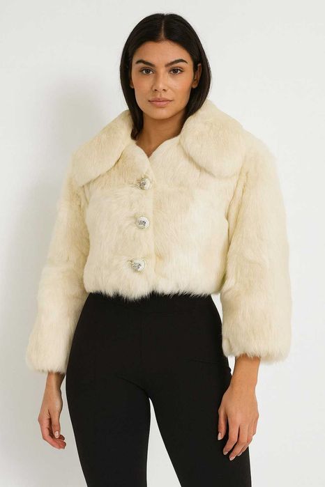 blană naturală scurtă de iepure