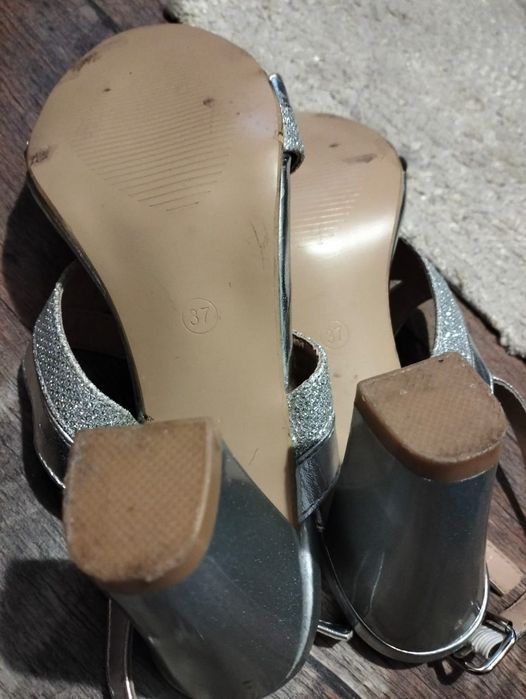 Sandale dama argintiu