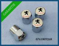 Set 4 capacele cromate valva / ventil roata Peugeot