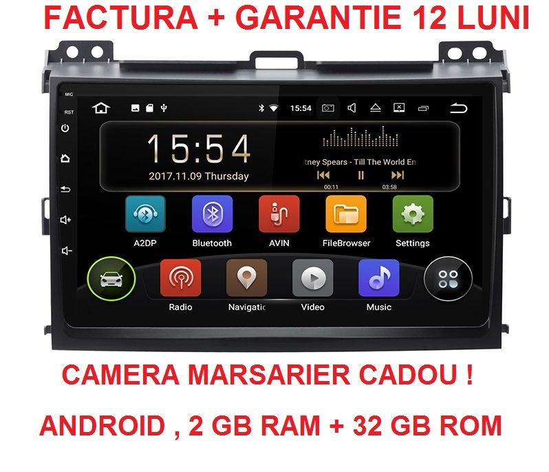 Navigatie Toyota Prado Land Cruiser 120 ( 2003 - 2009 ) Camera Gratis