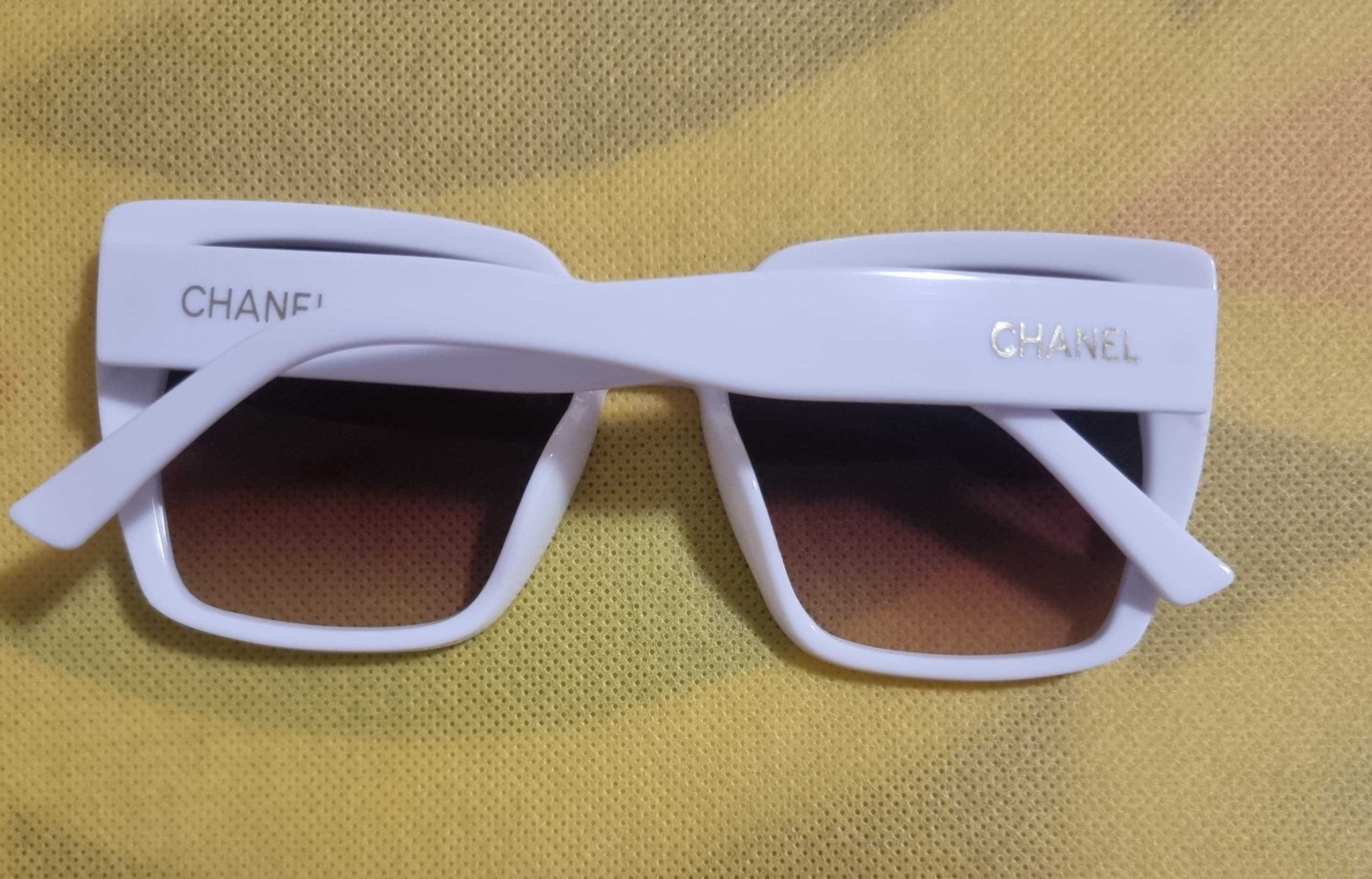 Ochelarii de soare Chanel rama alba , transport gratuit
