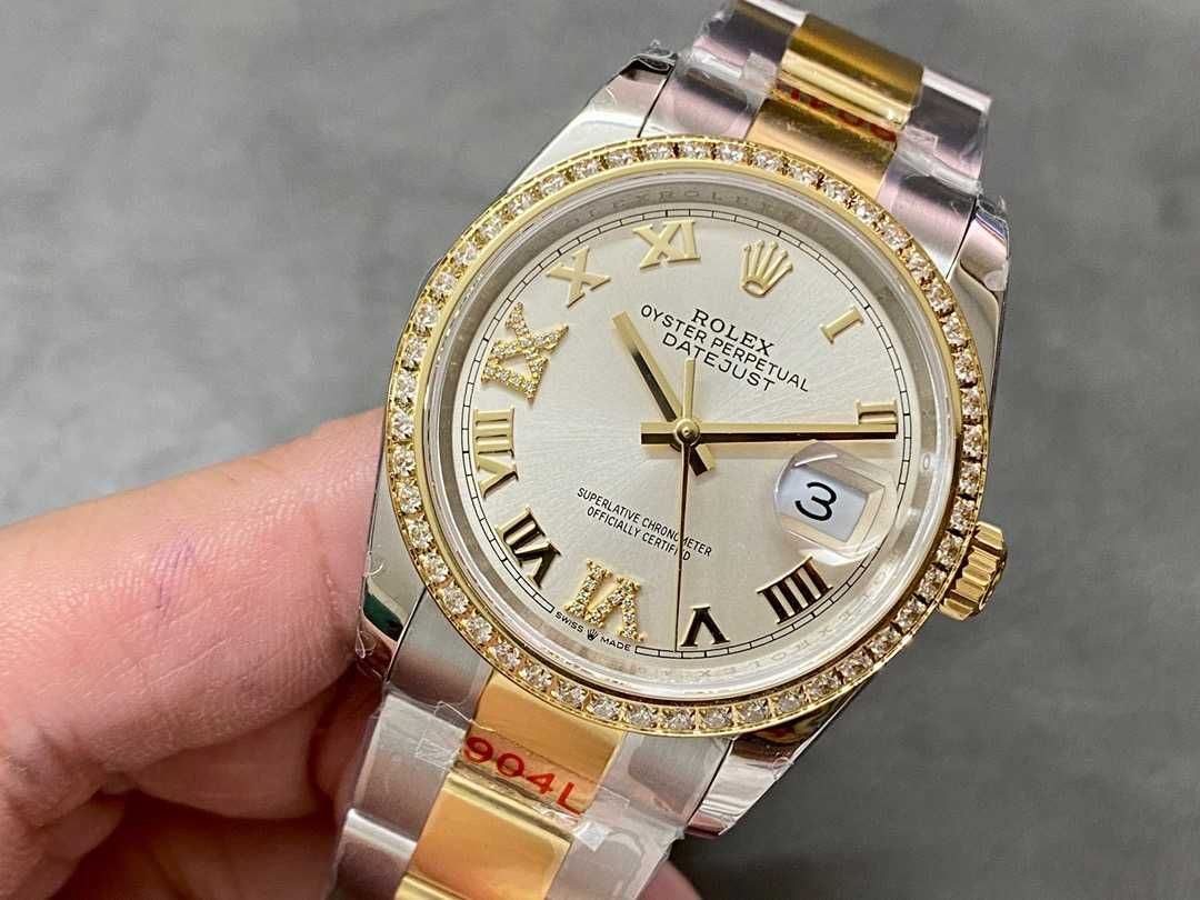 Дамски  Часовници Rolex Datejust 36mm диамантен безел