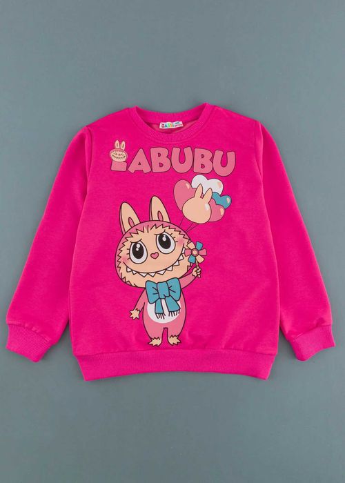 Детска памучна блуза "Лабубу", Синьо-зелен Цвят