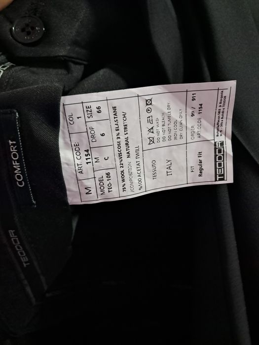 Черен елегантен костюм TEODOR  XXL