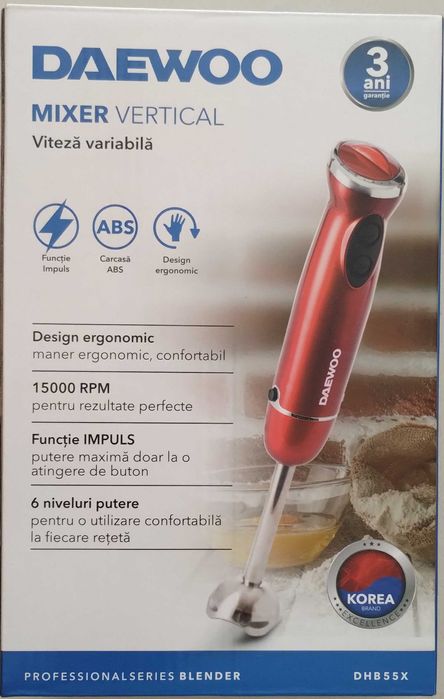 Mixer vertical Daewoo, rosu, NOU