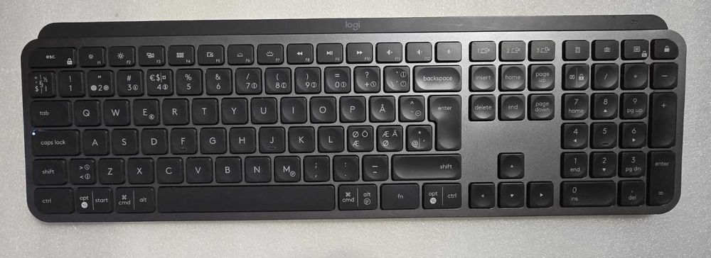 Tastatura wireless Logitech MX Keys, Iluminare, US INTL layout, Gri