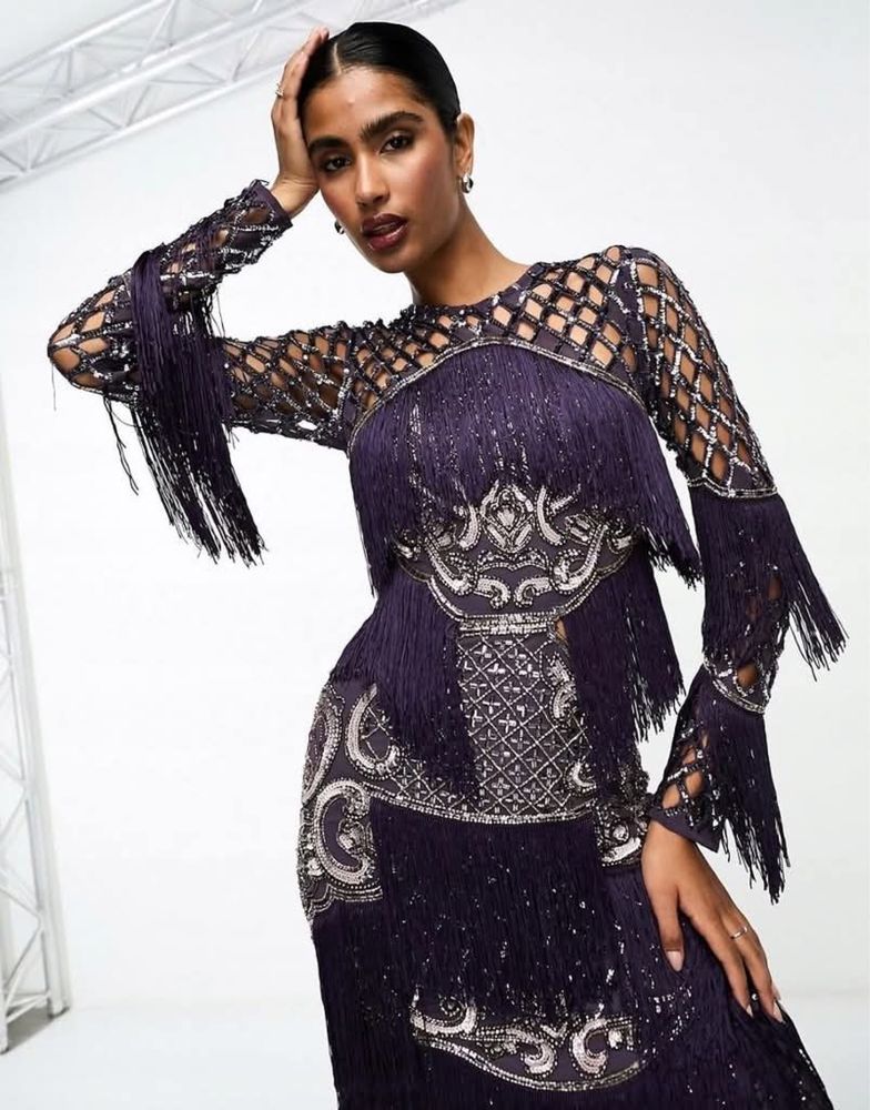 Rochie asos cu franjuri