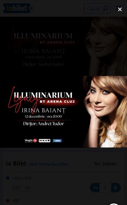 2 bilete la spectacolul Iluminarium din 12 dec