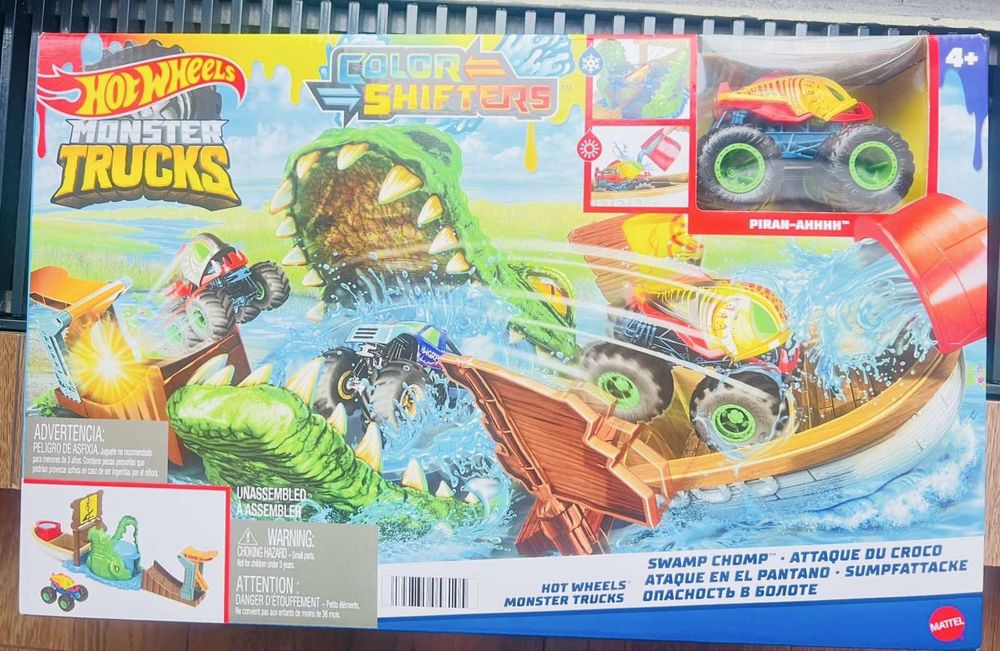 Hot Wheels, Monster Trucks и крокодил