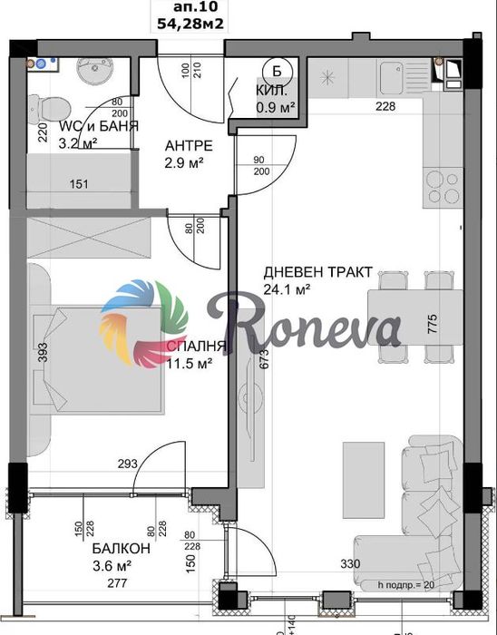 Продава се Двустаен апартамент в Варна, Владислав Варненчик - 62 кв.м за 1170 €/кв.м - Снимка #5