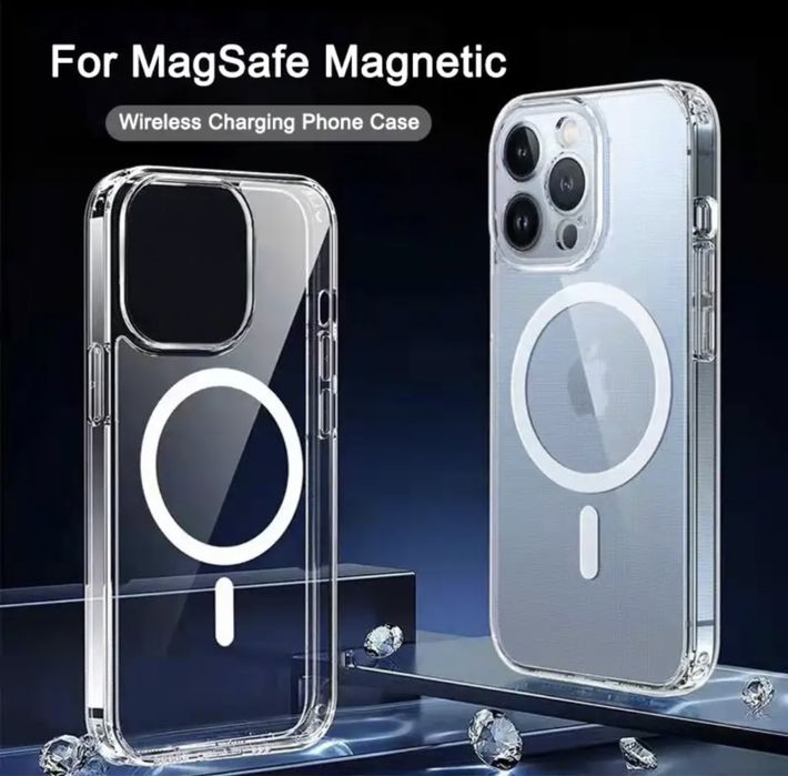 Husa Transparenta Magsafe 17pro Max/ 14 pro max/ 13/ 13pro/ 13pro max
