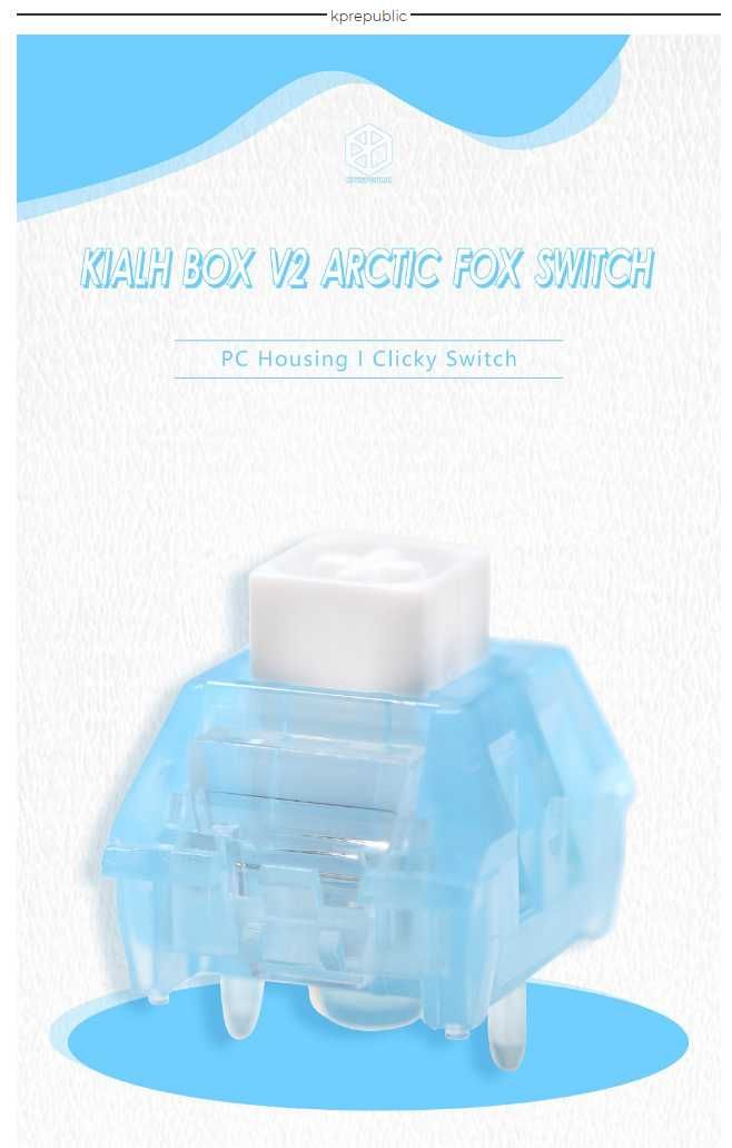 Kailh Chosfox V2 Arctic Fox суичове за механична клавиатура [107 бр.]