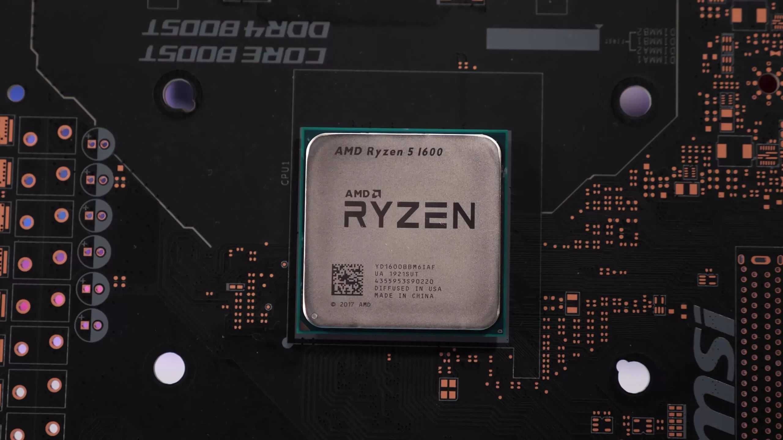 Процесор AMD Ryzen 5 1600 AF (6-ядрен, 12-нишков, 3.6 GHz,16MB L3 кеш)
