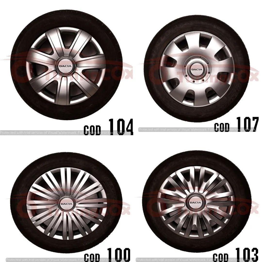 Capace roti DACIA R13 La set de 4 buc,Capace janata aliaj