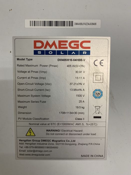 Vand panou fotovoltaic 405w Dmegc
