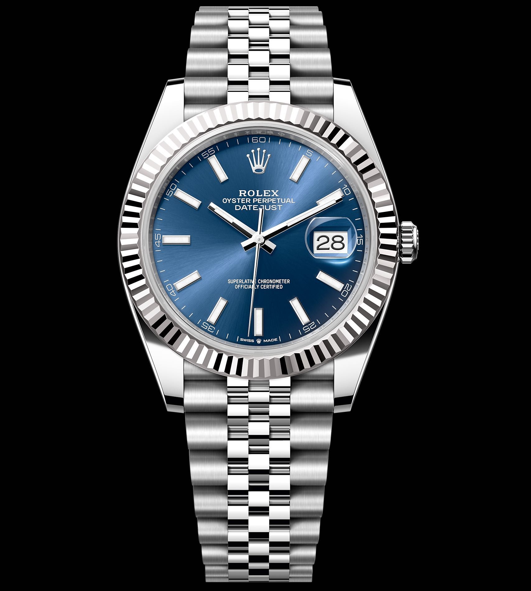 Rolex Datejust 41mm Steel and White Gold 126334 BLUE