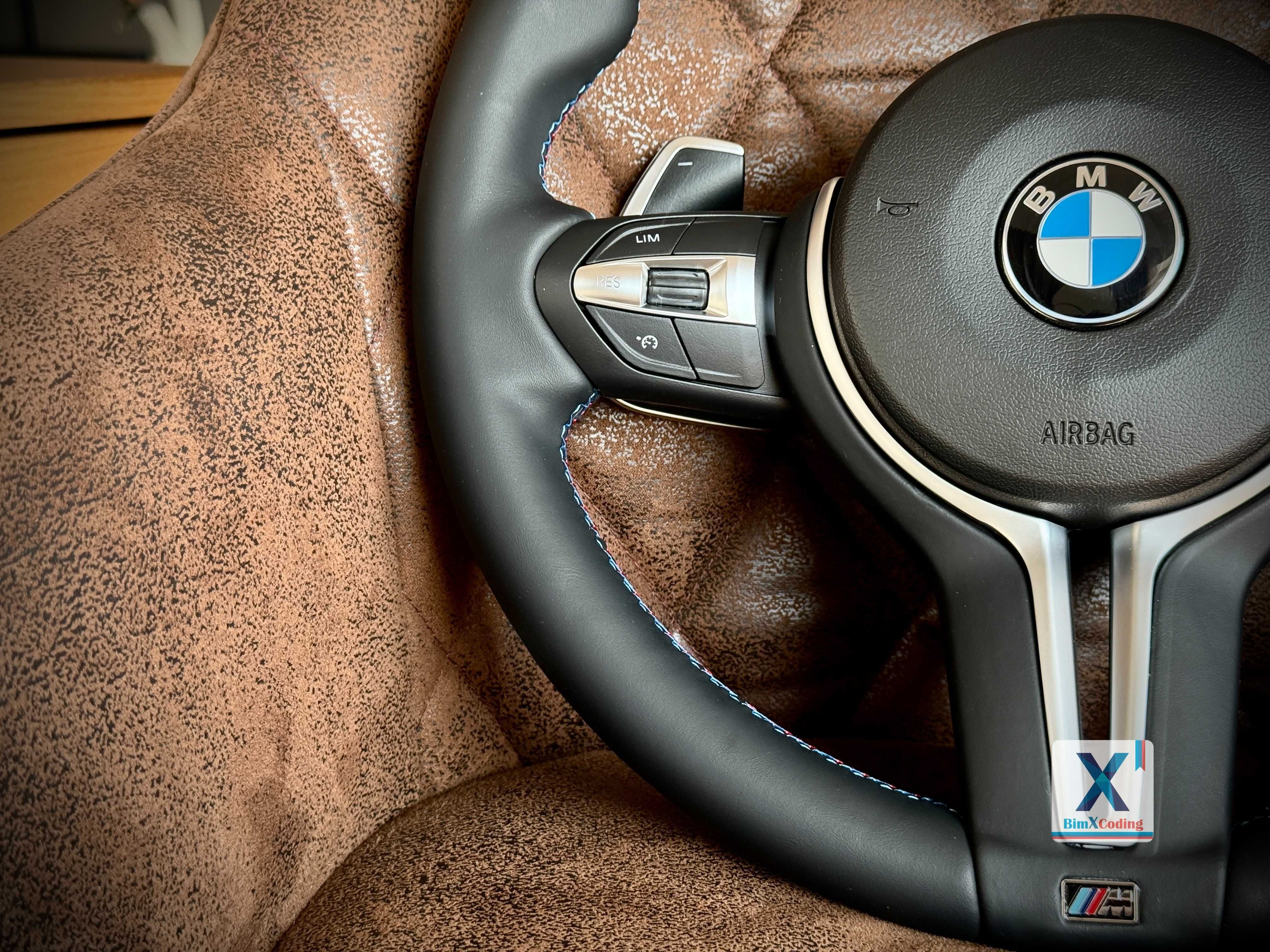 Volan piele BMW M Sport cu padele F07 F10 F11 F06 F12 F13 F01 M5 M6