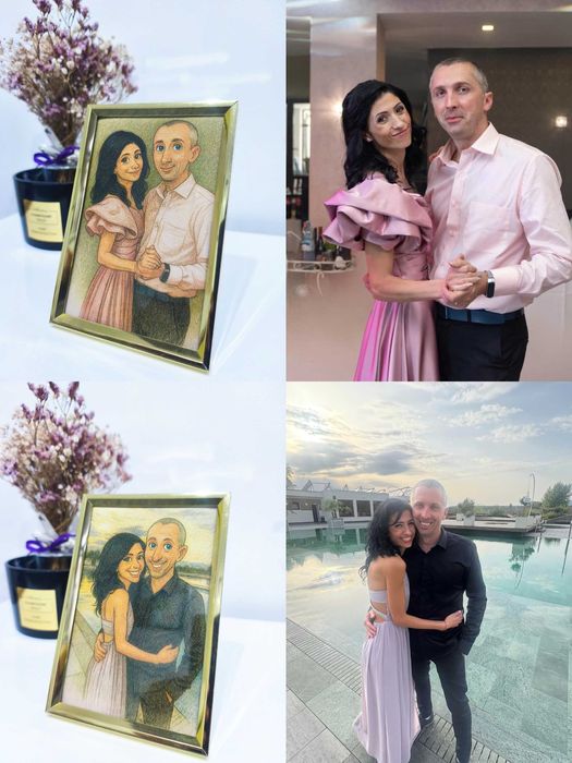 Caricatură in ramă, cadou Crăciun