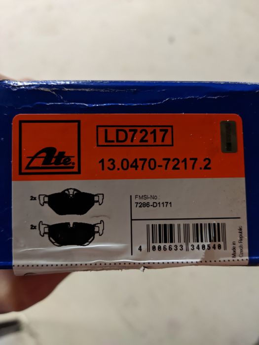 Накладки ATE Ceramic 7217, BMW E90, E81, E87, E84