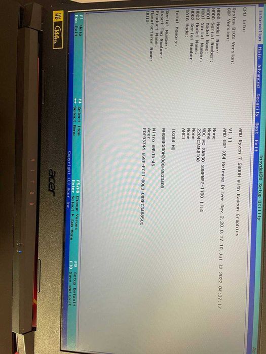 Gaming Laptop ACER Nitro AN515-45