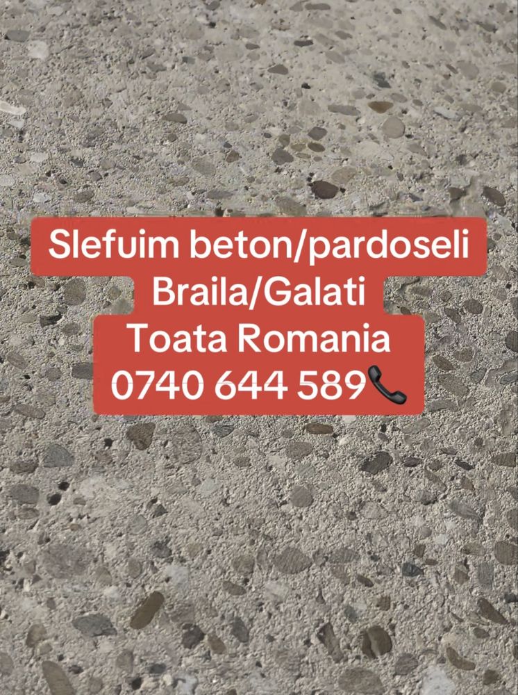 Servicii slefuit beton / pardoseli fara praf/indepartare adeziv/lipici