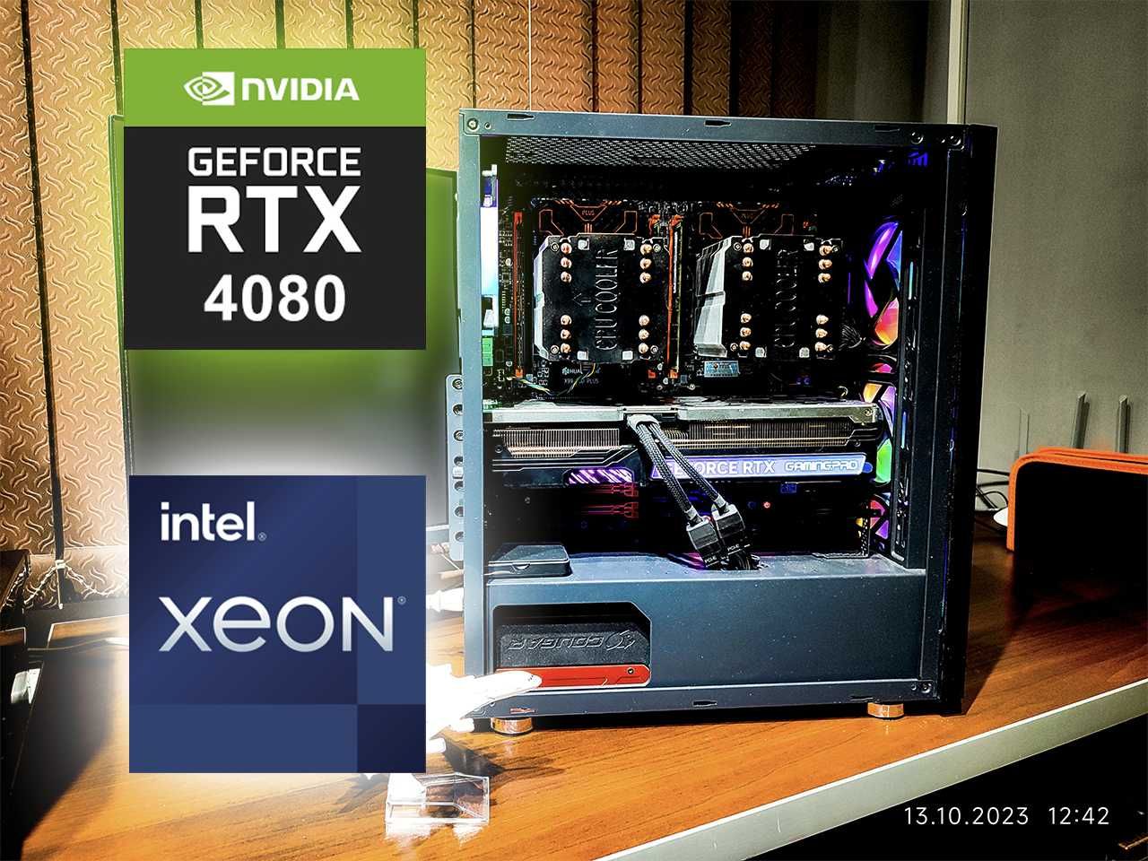 Супер мощный компьютер XEON RTX4080 DDR4 128gb мощнее i3 i5 i7 i9