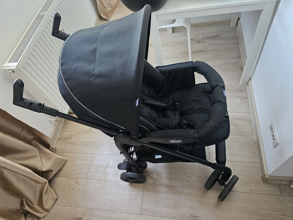 Carucior 3 in 1 Chicco Trio Sprint, BlackNight (Negru), 0luni+