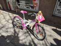 BTWIN 20" колело розово и бяло Shimano 6 скорости