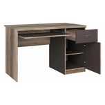 Birou Malcolm stejar/gri, pal, 120x65x76 cm