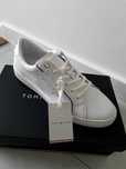 Adidasi Tommy Hilfiger Signature Sneakers albi noi