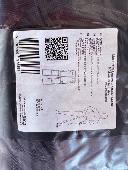 MASCOT Pantalon de munca - Iarna, Marimea L, Noi