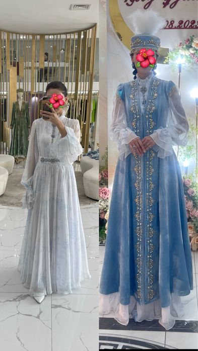 NurShah брендінің шапаны мен көйлегі