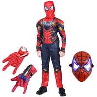 Costum Iron Spiderman IdeallStore®, New Era, 7-9 ani si accesorii