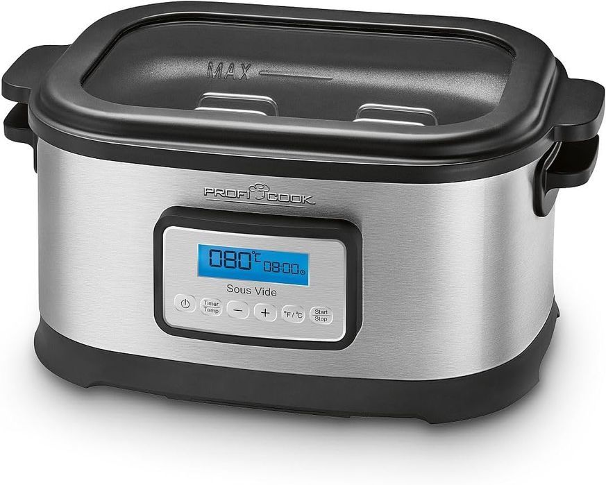 Multicooker, Profi Cook, Sous-vide, 520 W, LCD, 8.5 l, Negru/Argintiu