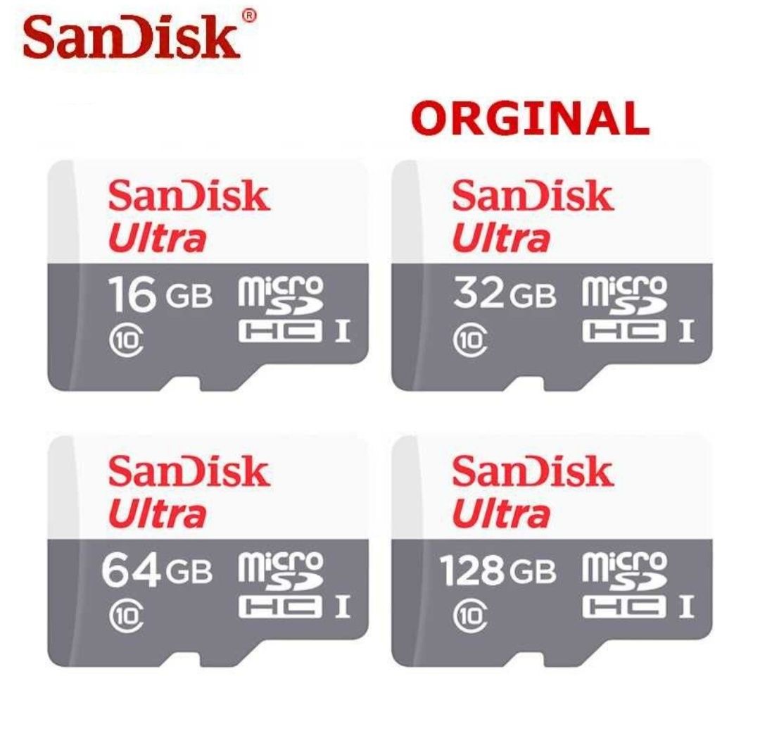 Карта память Fleshka Micro SD  Sandisk 16/32/64/128 GB  Гарантия есть!