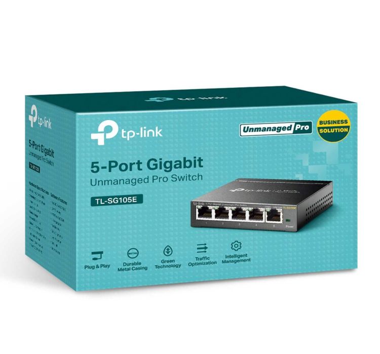 Switch TP-link TL-SG105E Unmanaged Pro, Gigabit cu 5 Porturi, NOU