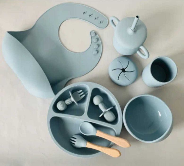 Set complet din silicon  pentru diversificare bebelusi si copii