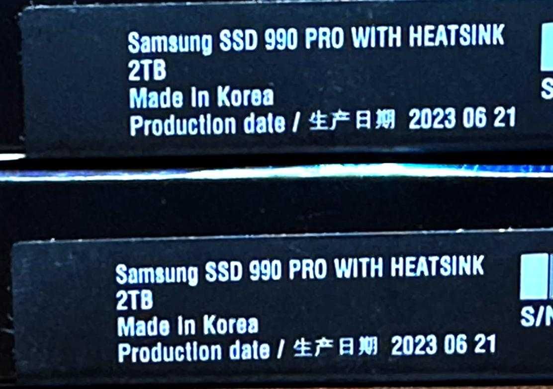 Samsung 990 PRO 2TB heatsink + Гарантия [Оригинал Корея]