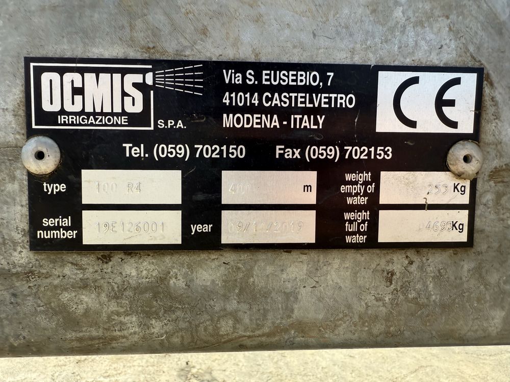 Tambur Irigat Ocmis R4 fi 100/400 m an 2020 in Stare Impacabila ca NOU
