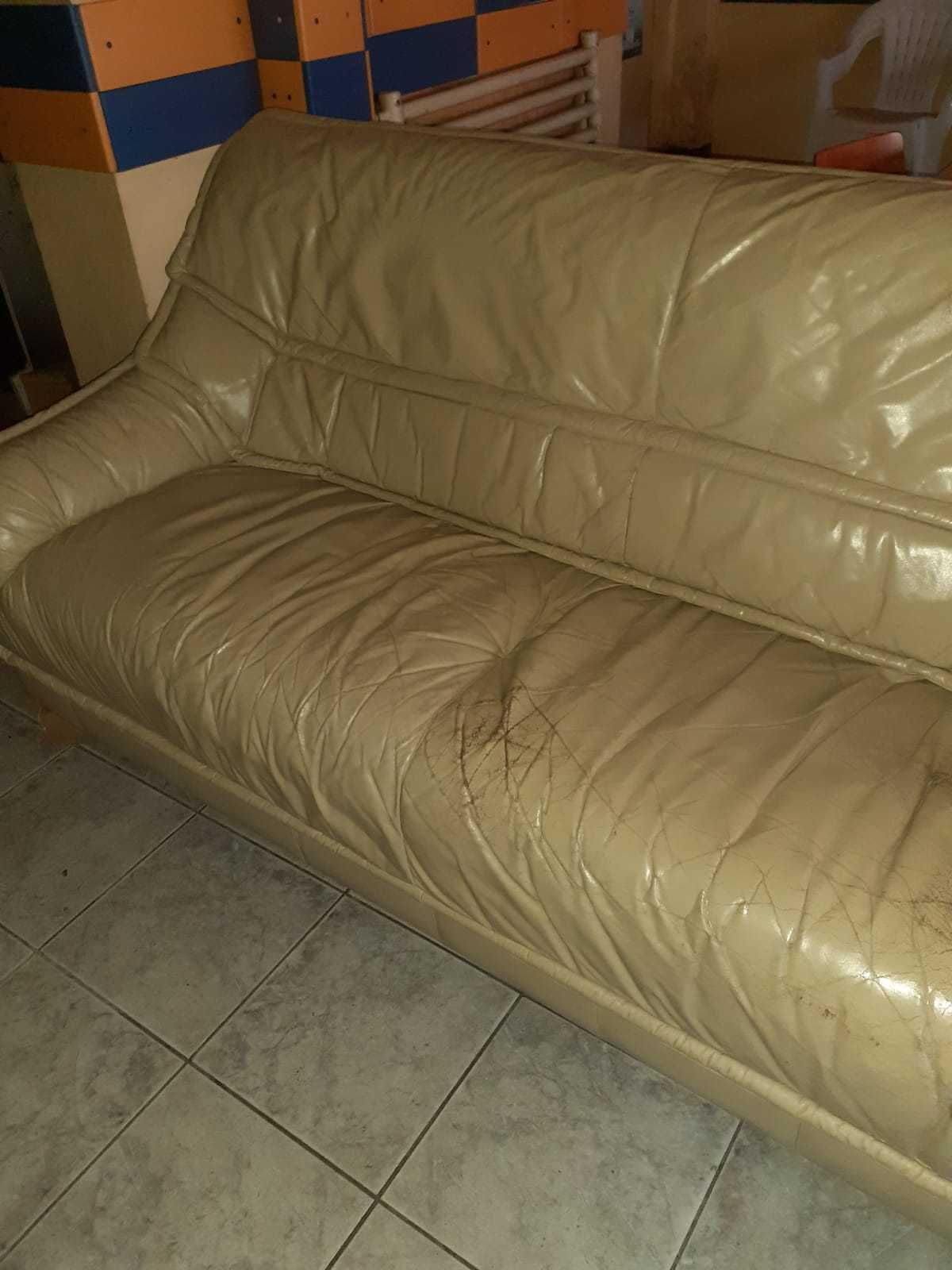 Canapele neextensibile din piele