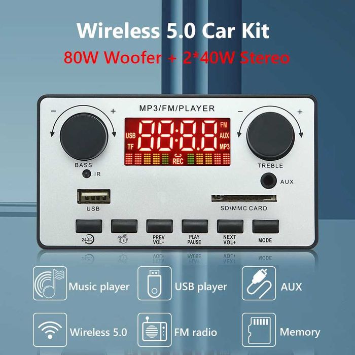 Bluetooth MP3  FM Radio Handsfree TF USB