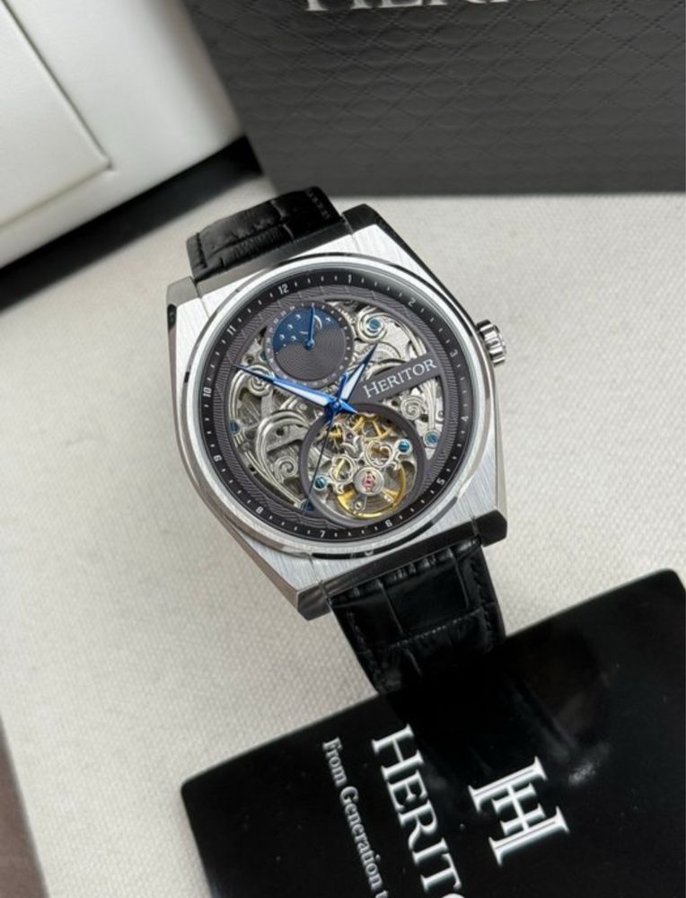 Heritor Automatic Daxton Skeleton Black 43mm