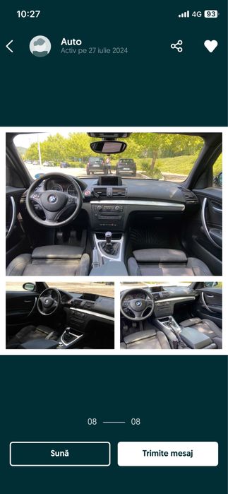 Bmw seia 1 an 2008 204 cp biturbo,navigatie,trapa