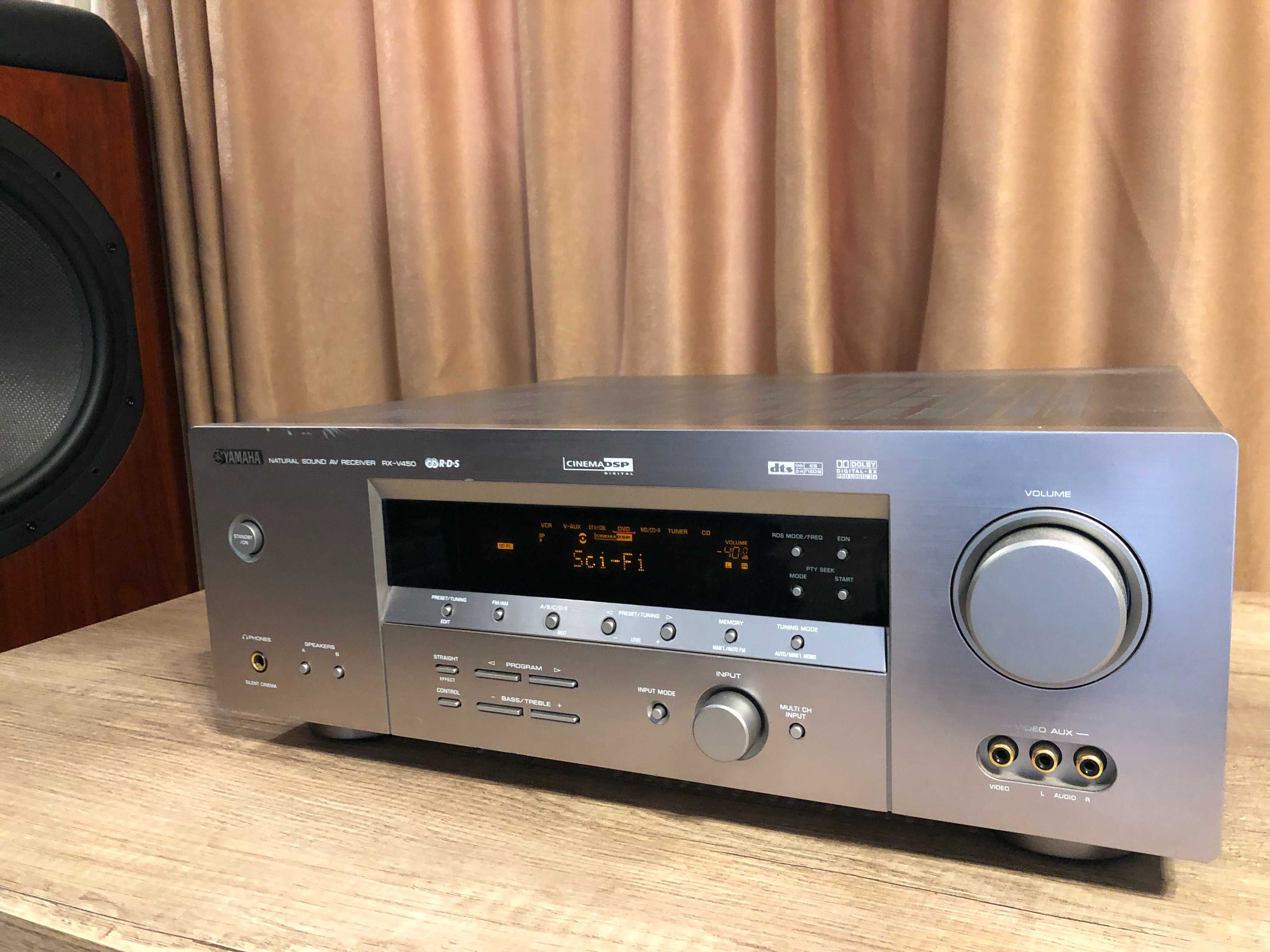 Yamaha RX-V450 reciver 6.1 cinema DSP digital, dts, dolby, pro logic