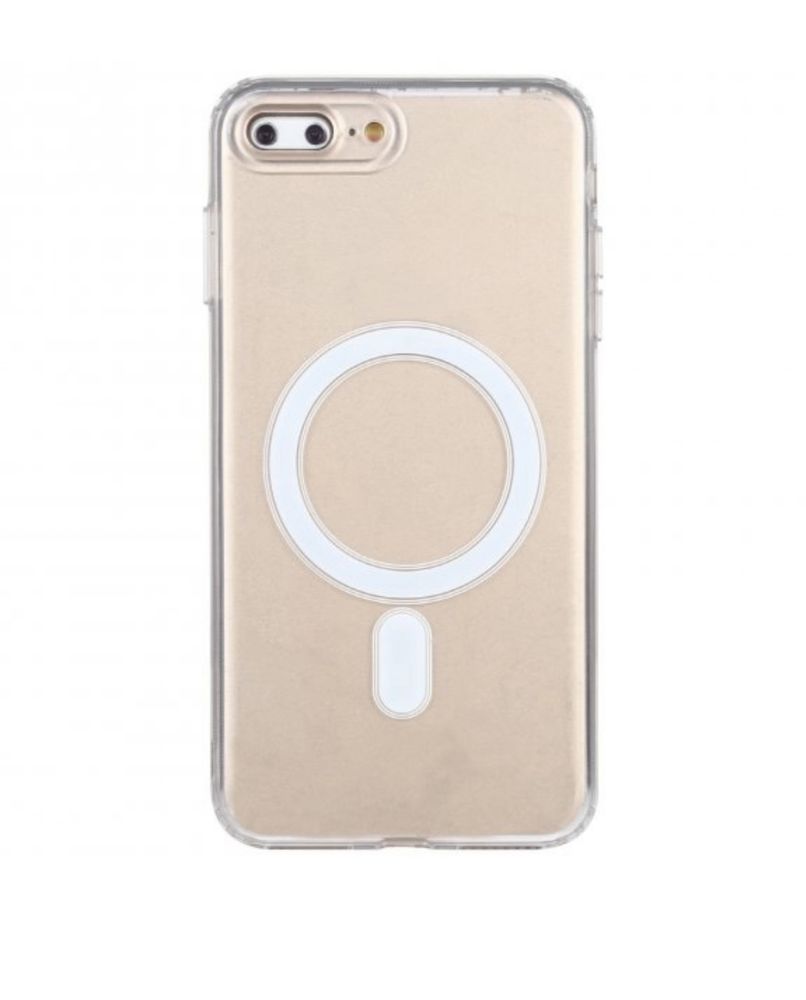 Iphone 8/Plus SE - Husa Silicon Spate Plastic cu Magsafe Transparenta