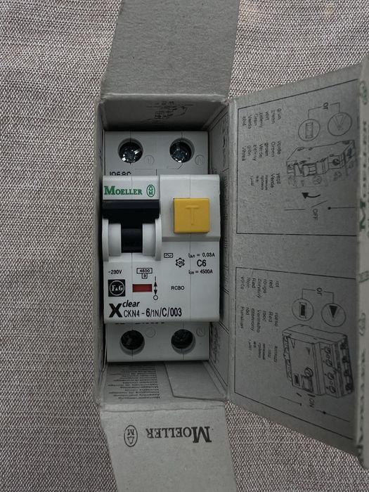Siguranță diferentiala Moeller 6A 1P+N C