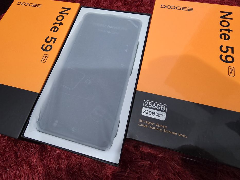 -Doogee Note 59Pro, Nou, 128Gb, 8Ram+24 Verde, 0 cicluri incarcare, ne
