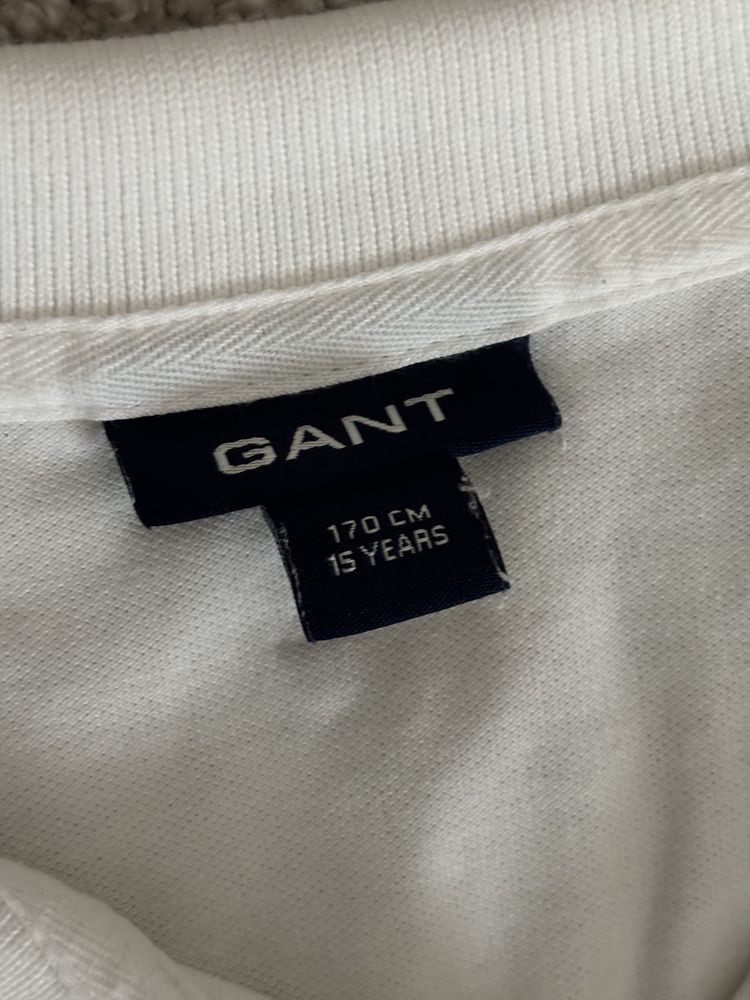 Gant тениска поло бяла блуза