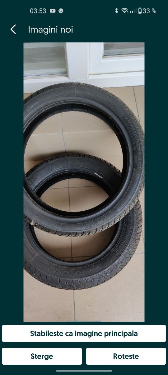 Vand set anvelope Michelin, pentru scuter,moped