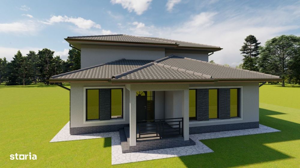 Casa noua, P+1 – 260 mp utili | finisata la cheie | teren cu curte a